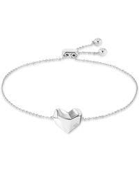 Calvin Klein - Bracelet pour Collection FACETED HEART en Acier Inoxydable avec un Charm en Forme de Cœur - 35000038 - Lyst