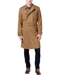 London Fog Plymouth Twill Belted Double-breasted Iconic Trench Coat - Natural