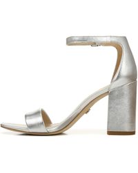 Sam Edelman - Daniella Heeled Sandal Soft Silver 10 Medium Us - Lyst