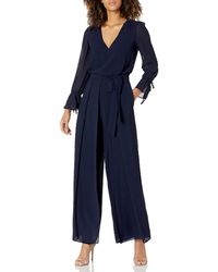 Vince Camuto - Chiffon Jumpsuit With Wrap Pant - Lyst