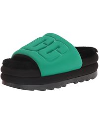 UGG Maxi Graphic Slide Sandal in Yellow | Lyst