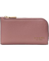 Kate Spade - Devin Pebbled Leather Small Slim Bifold Wallet Wallet Handbags, Leather/Suede - Lyst