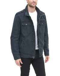Washed Cotton Hooded Military Jacket 