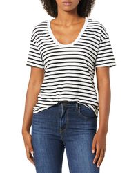 AG Jeans - Womens Striped Henson Tee T Shirt - Lyst
