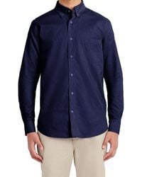 Nautica - Schuluniform Langarm Performance Oxford Shirt Hemd mit Button-Down-Kragen - Lyst