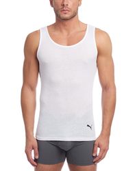 PUMA - 3 Pack Ribbed Tank Tops - Lyst