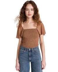 Theory - Smocked Top - Lyst