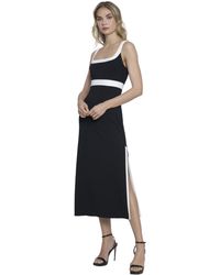 Donna Morgan - S Sleeveless Square Neck Midi With Side Slit | Cocktail Dresses For Special-occasion-dresses - Lyst