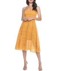 Dress the Population - Brenna Sleeveless Lace Fit & Flare Midi Dress Dress - Lyst
