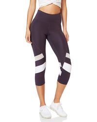 AURIQUE Leggings deportivos capri con paneles para - Morado