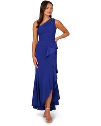 Adrianna Papell - Beaded Knit Crepe Gown - Lyst
