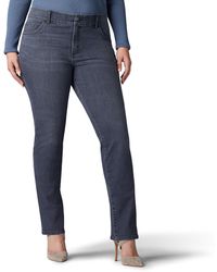 Lee Jeans - Plus Size Ultra Lux Comfort With Flex Motion Straight Leg Jean Charcoal Gray 18w Petite - Lyst