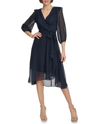Tommy Hilfiger - Dot Faux Wrap Dress Sky Captain 12 - Lyst