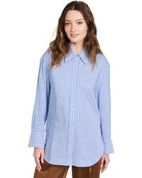 Vince - S Oversized Stripe Shirt - Lyst