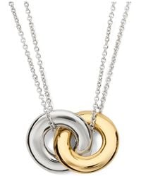 Kate Spade - Interlock Mini Pendant Necklace, Brass - Lyst