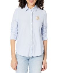 Tommy Hilfiger - Womens Adaptive Seated Fit Knit Shirt With Velcro Brand Closure Blouse - Lyst