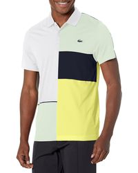 Lacoste Sport Ultra light Colourblock Cotton Tennis Polo Shirt in