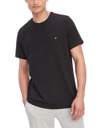 Tommy Hilfiger - Short Sleeve Core Flag Crew Neck Tee Black Lg - Lyst