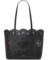 Kate Spade - Do It All Spade Flower Perforated Fine Grain Leather Large Tote - Lyst
