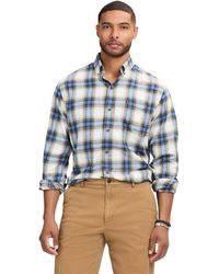 Izod - Stratton Flannel Long Sleeve Button Down Shirt - Lyst
