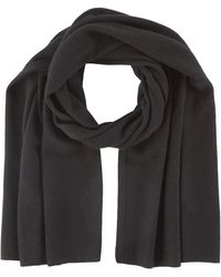 Vince - S Boiled Cashmere Clean Edge Knit Scarf,black,os - Lyst
