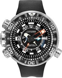 Citizen - Eco-drive Promaster Sea Aqualand Depth Meter Watch In Stainless Steel With Black Polyurethane Strap - Lyst