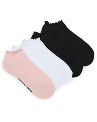 Steve Madden - 5pk Ruffle Cuff Solid Low Cut Hc Socks - Lyst