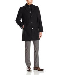 tommy hilfiger men's barnes single breasted walker coat