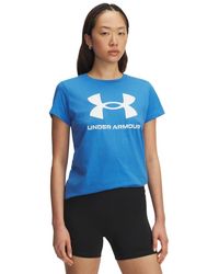 Under Armour - Rival Logo Short Sleeve Atlantis - Lyst