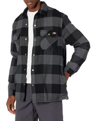 Dickies - Mens Sherpa Lined Flannel Shirt Jacket With Hydroshield Work Utility Outerwear - Lyst