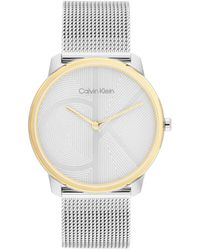 Calvin Klein - 35mm 2h Quartz Watch - Stainless Steel Mesh Bracelet - Water Resistance 30 Meters – Premium Fashion Timepiece For Everyday Style - Lyst