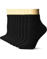 Amazon Essentials 10-Pack Cotton Cushioned Ankle casual-socks - Schwarz
