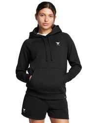 Under Armour - Project Rock Rival Fleece Hoodie - Lyst