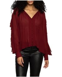 Sanctuary - S Harmony Blouse Crimson Large - Lyst