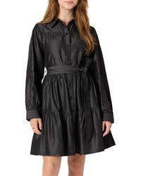 Amazon Essentials - Fit and Flare Langärmliges Gestreiftes Jeanshemdkleid Chambray - Lyst