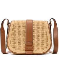 Kate Spade Mini Nouveau Straw Saddle Crossbody Bag in