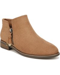 Dr. Scholls - S Astir Low Heel Side Zip Ankle Bootie Honey Microfiber 7.5 M - Lyst