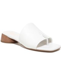Franco Sarto - S Loran Slide Sandal White Leather 8 W - Lyst