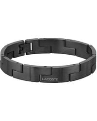 Lacoste - Jewelry Catena Ionic Plated Black Steel Link Bracelet - Lyst