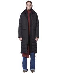Andrew Marc - Marc New York By Midweight Stadium Length Quilted With Faux Sherpa Collar Detail Jacket - Lyst
