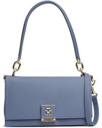 Tommy Hilfiger - Leather Shoulder Bag With Removable Crossbody Strap - Lyst