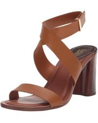 Franco Sarto - S Olinda High Heel Dress Sandal Tan Leather 9.5 M - Lyst