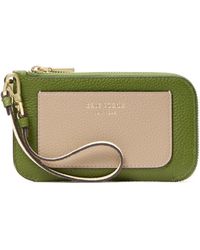 Kate Spade - Ava Colorblocked Pebbled Leather Coin Card Case Wristlet - Lyst