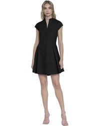 Donna Morgan - High Neck Fit And Flare Shirtdress Summer Dresses For - Lyst