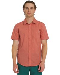 Billabong - Printed Short Sleeve Woven Button Down Shirt - Lyst