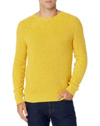 Essentials Men's Long-Sleeve 100% Cotton Rib Knit Shaker Crewneck Sweater 