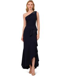 Adrianna Papell - Beaded Knit Crepe Gown - Lyst