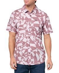 Volcom - Short Sleeve Button Down Woven Shirt - Lyst