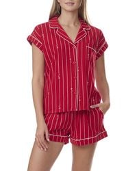 Tommy Hilfiger - Girlfriend Short Sleeve Top And Shorts Pajama Set - Lyst