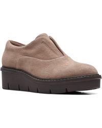 Clarks - Airabell Sky Suede Flat - Lyst